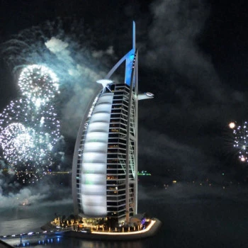 Fireworks on New Years Eve in Dubai