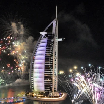 Silvester Feuerwerk in Dubai am Burj Al Arab