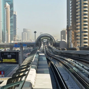 Modern metro in Dubai