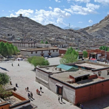 View from the large stupa in Palkhor Monastery Gyangze