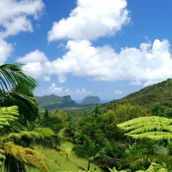 The green mountains of Mauritius