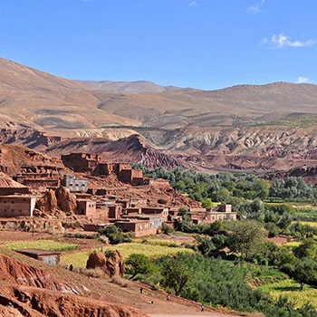 Beautiful landscape with mountains in Morocco